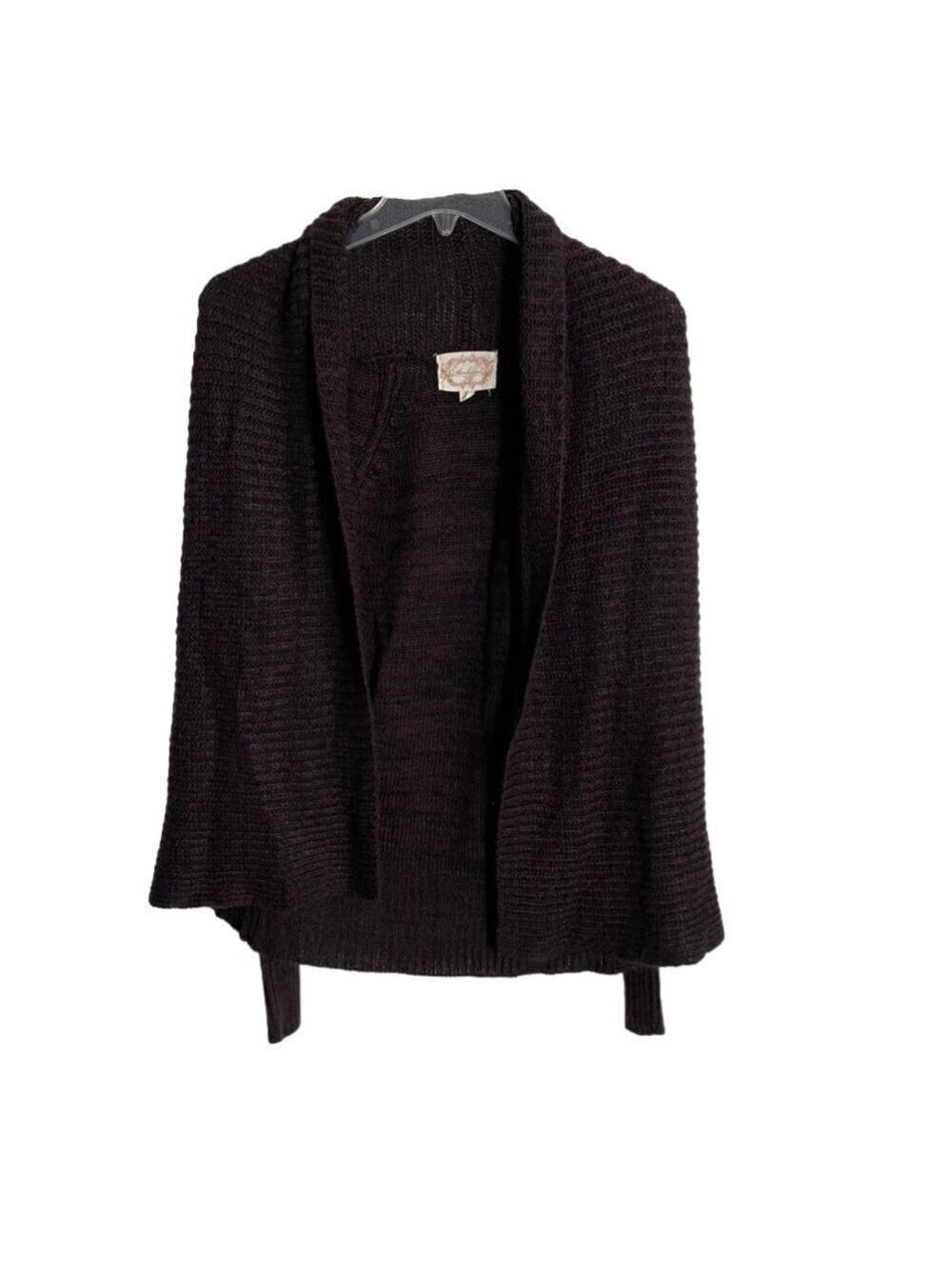 Women’s Ambiance Burgundy Black Cardigan Size Small!